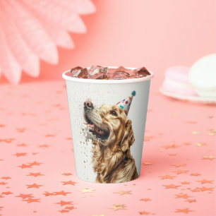 Golden Retriever Dog Pappbecher