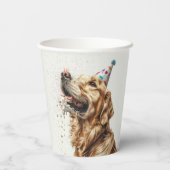 Golden Retriever Dog Pappbecher (Rückseite)