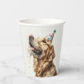 Golden Retriever Dog Pappbecher (Vorderseite)