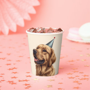 Golden Retriever Dog Pappbecher