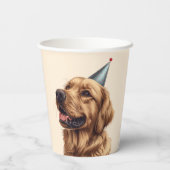 Golden Retriever Dog Pappbecher (Rückseite)