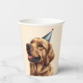 Golden Retriever Dog Pappbecher (Vorderseite)