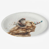 Golden Retriever Dog Pappteller (Schrägansicht)