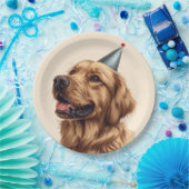 Golden Retriever Dog Pappteller (Party)