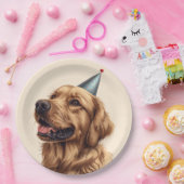Golden Retriever Dog Pappteller (Party)