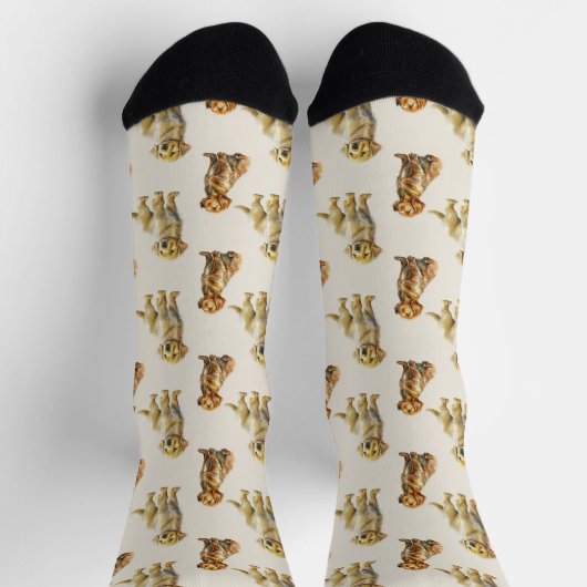 Golden Retriever Dog Pattern Socken (Oben)