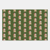 Golden Retriever Dog Pattern Weihnachten Geschenkpapier Set (Vorderseite 3)