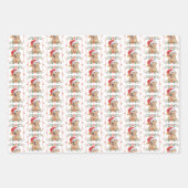 Golden Retriever Dog Pattern Weihnachten Geschenkpapier Set (Vorderseite)