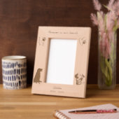 Golden Retriever Dog Pawprint Memorial Geätzte Rahmen (Links)