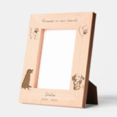 Golden Retriever Dog Pawprint Memorial Geätzte Rahmen (Links)