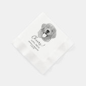 Golden Retriever Dog Personalisiert Cheers Napkins Serviette (Ecke)