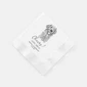 Golden Retriever Dog Personalisiert Cheers Napkins Serviette (Ecke)