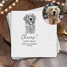 Golden Retriever Dog Personalisiert Cheers Napkins Serviette
