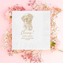 Golden Retriever Dog Personalisiert Cheers Napkins Serviette