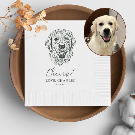 Golden Retriever Dog Personalisiert Cheers Serviette