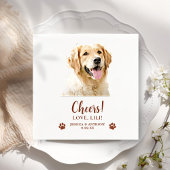 Golden Retriever Dog Personalisiert Cheers Serviette