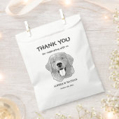 Golden Retriever Dog Personalisiert Danke Geschenktütchen (Ausgeschnitten)