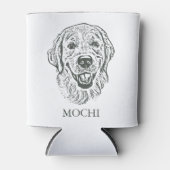 Golden Retriever Dog Personalisiert Dosenkühler (Vorderseite)
