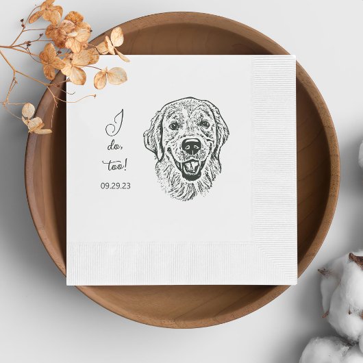 Golden Retriever Dog Personalisiert I Doo Too Serviette