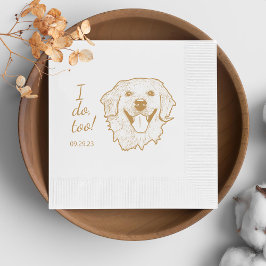 Golden Retriever Dog Personalisiert I Doo Too Serviette