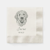 Golden Retriever Dog Personalisiert Ich tue auch Serviette (Vorderseite)