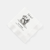 Golden Retriever Dog Personalisiert Ich tue auch Serviette (Ecke)