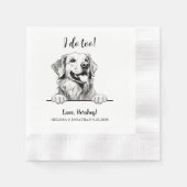Golden Retriever Dog Personalisiert Ich tue auch Serviette (Vorderseite)