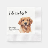 Golden Retriever Dog Personalisiert Ich tue auch Serviette (Vorderseite)