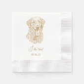 Golden Retriever Dog Personalisiert Ich tue auch Serviette (Vorderseite)