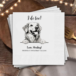 Golden Retriever Dog Personalisiert Ich tue auch Serviette