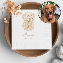 Golden Retriever Dog Personalisiert Ich tue auch Serviette