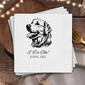 Golden Retriever Dog Personalisiert Ich tue auch Serviette