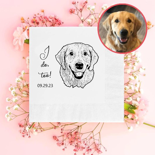 Golden Retriever Dog Personalisiert Ich tue auch Serviette