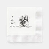 Golden Retriever Dog Personalisiert Ich tue auch Serviette (Vorderseite)