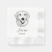 Golden Retriever Dog Personalisiert Ich tue auch Serviette (Vorderseite)