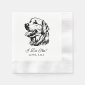 Golden Retriever Dog Personalisiert Ich tue auch Serviette (Vorderseite)