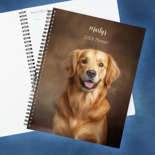 Golden Retriever Dog Personalisiert jährlich Planer
