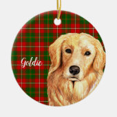 Golden Retriever Dog Personalisiert Keramik Ornament (Vorne)