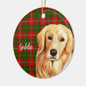 Golden Retriever Dog Personalisiert Keramik Ornament (Links)
