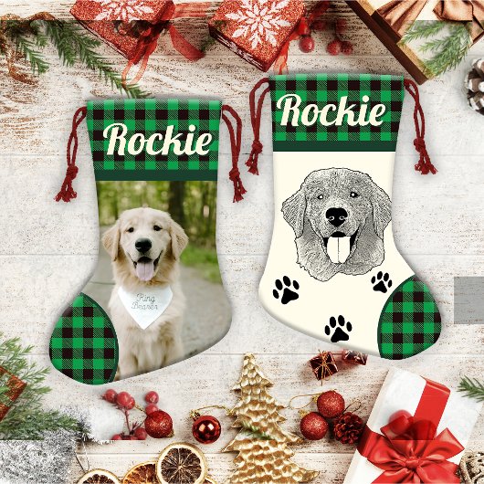 Golden Retriever Dog Personalisiert Kleiner Weihnachtsstrumpf
