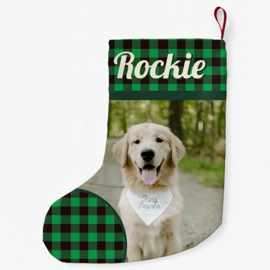 Golden Retriever Dog Personalisiert Kleiner Weihnachtsstrumpf (Rückseite)