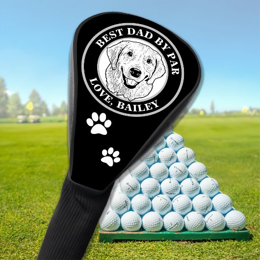 Golden Retriever Dog Personalisiert Zeichnend Golf Headcover