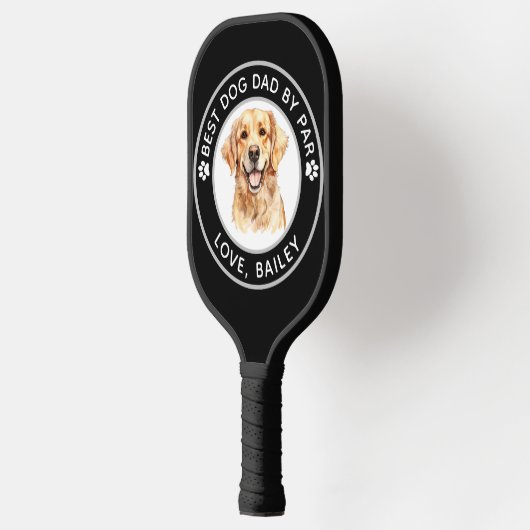 Golden Retriever Dog Personalisiert Zeichnend Pickleball Schläger (Links)