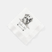Golden Retriever Dog Personalisierte Drinks auf mi Serviette (Ecke)