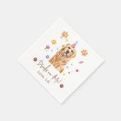 Golden Retriever Dog Personalisierte Drinks auf mi Serviette (Ecke)