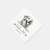 Golden Retriever Dog Personalisierte Drinks auf mi Serviette (Ecke)