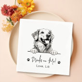 Golden Retriever Dog Personalisierte Drinks auf mi Serviette