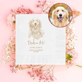 Golden Retriever Dog Personalisierte Drinks auf mi Serviette