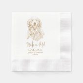 Golden Retriever Dog Personalisierte Drinks auf mi Serviette (Vorderseite)