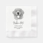 Golden Retriever Dog Personalisierte Drinks auf mi Serviette (Vorderseite)
